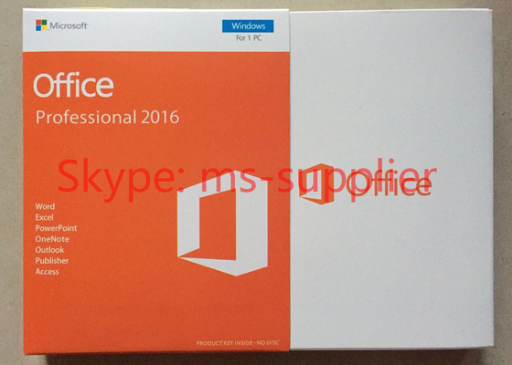 English Microsoft Office 2016 Professional Retail Box Computer Software DVD&amp;USB&amp;Key Code